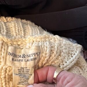 Ralph Lauren Denim & Supply Beige Cable Knit Sweater XS